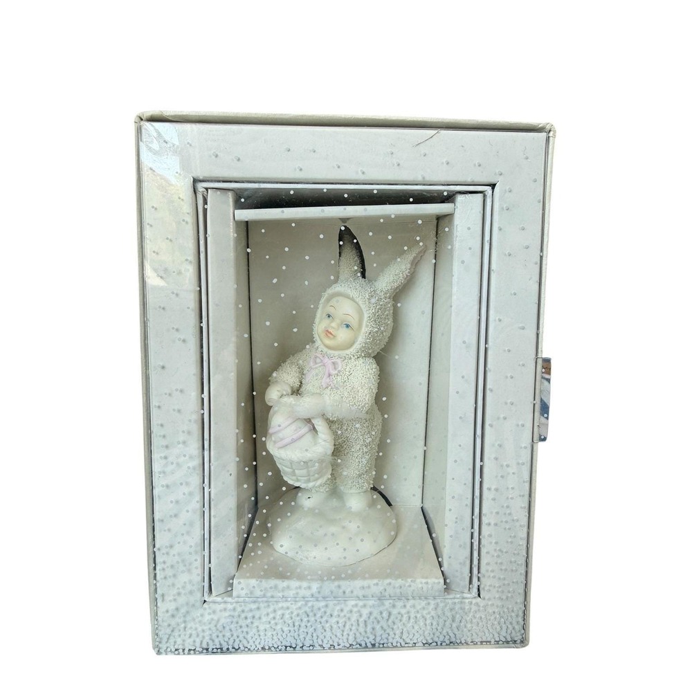 Department 56  Snowbunnies Figurine "A Tisket A Tasket" Collectors